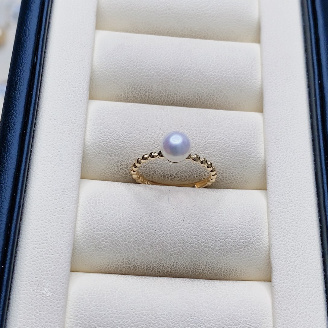 淡水珍珠戒指银S925镶嵌