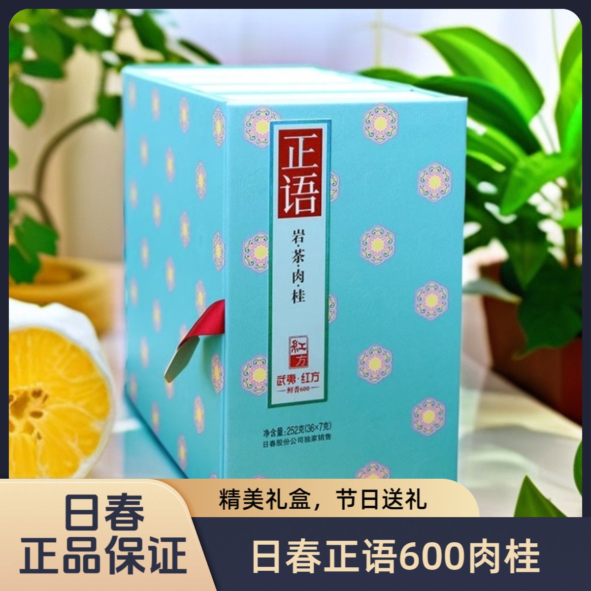 RICHUN/日春正品茶叶武夷山岩茶肉桂正语600乌龙茶一级日春蓝方