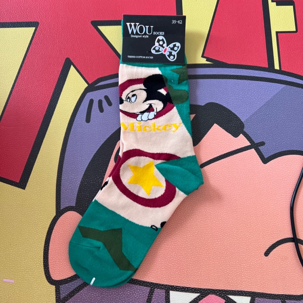 卡通长袜，短袜毛绒
