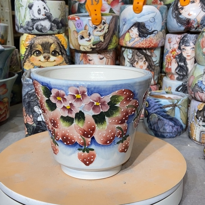 红陶景德镇艺术手绘作品