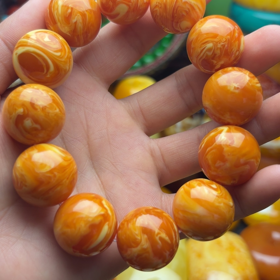 未镶嵌琥珀手链蜜蜡