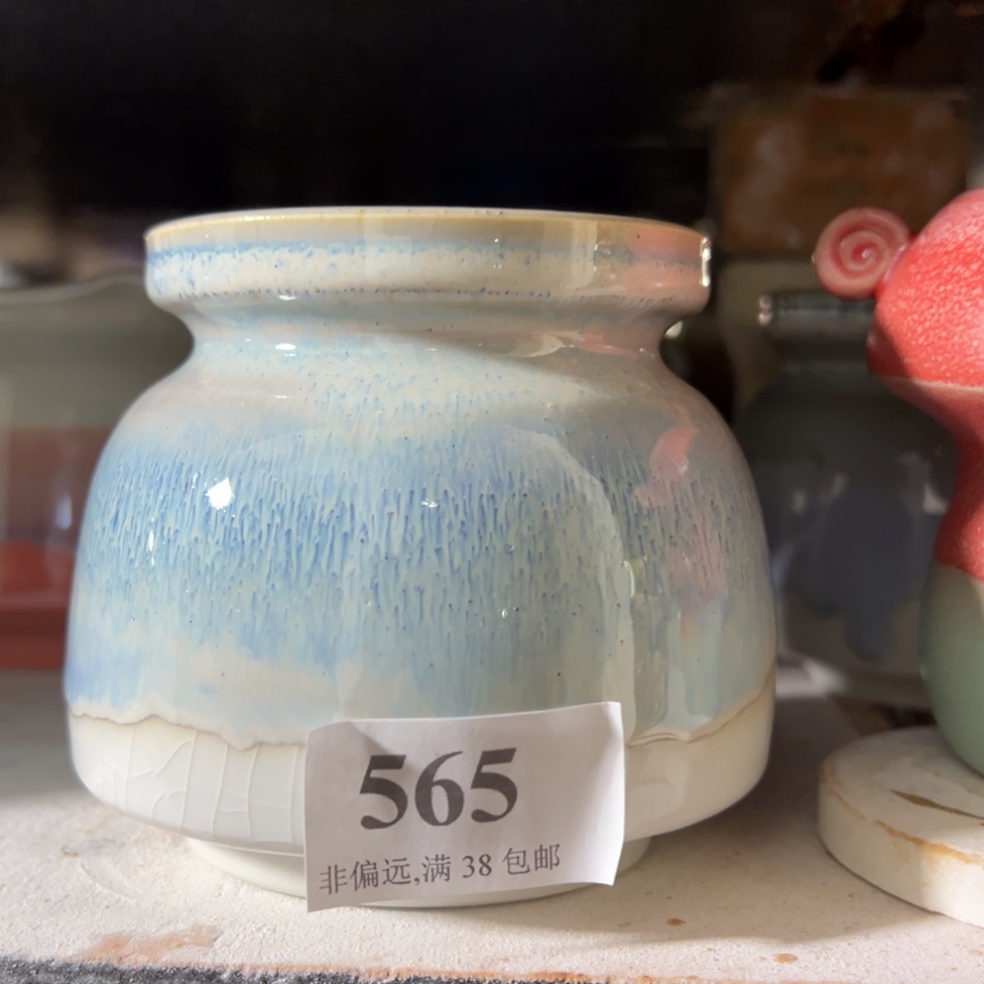 红陶口7高9 景德镇手工花盆