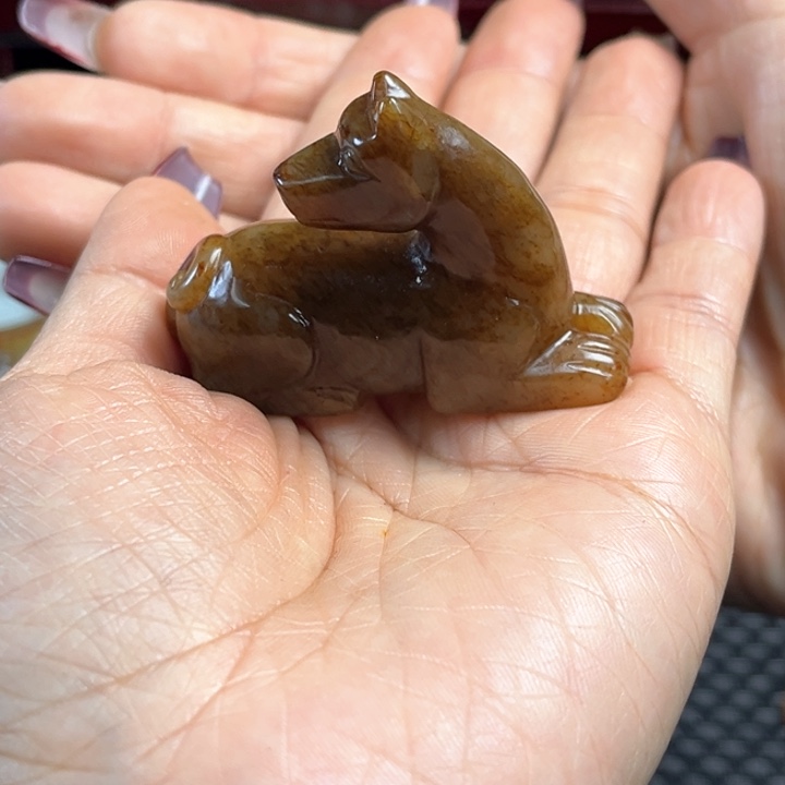 和田玉把件未镶嵌金*鱼