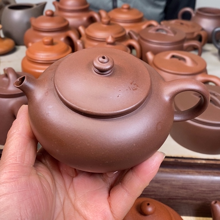 紫砂茶壶犟*宜兴紫砂壶半手工