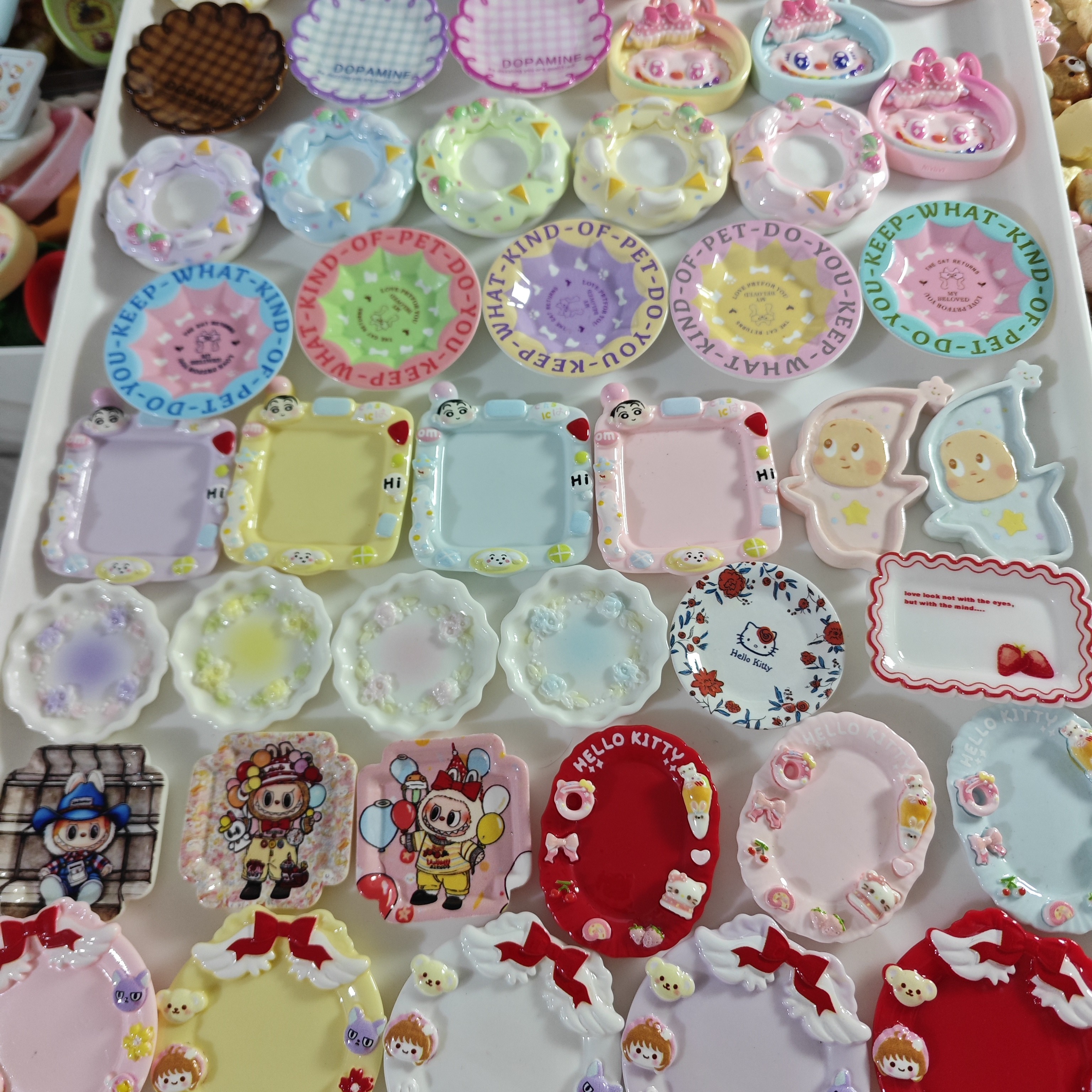 卡通树脂盘子食玩diy饰品