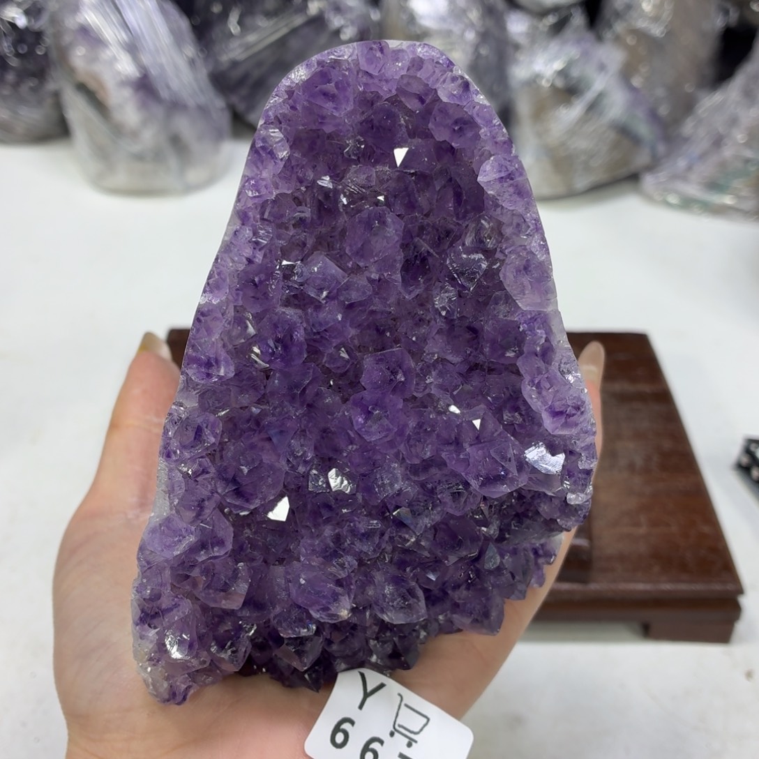 眼镜紫晶未镶嵌水晶