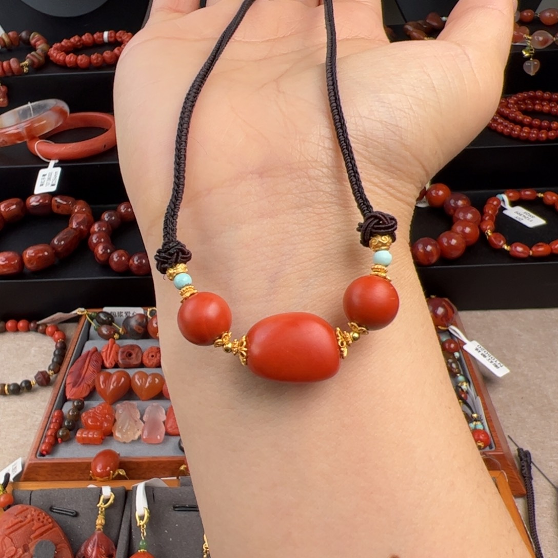 南红玛瑙未镶嵌（随型锁骨链9-12mm）