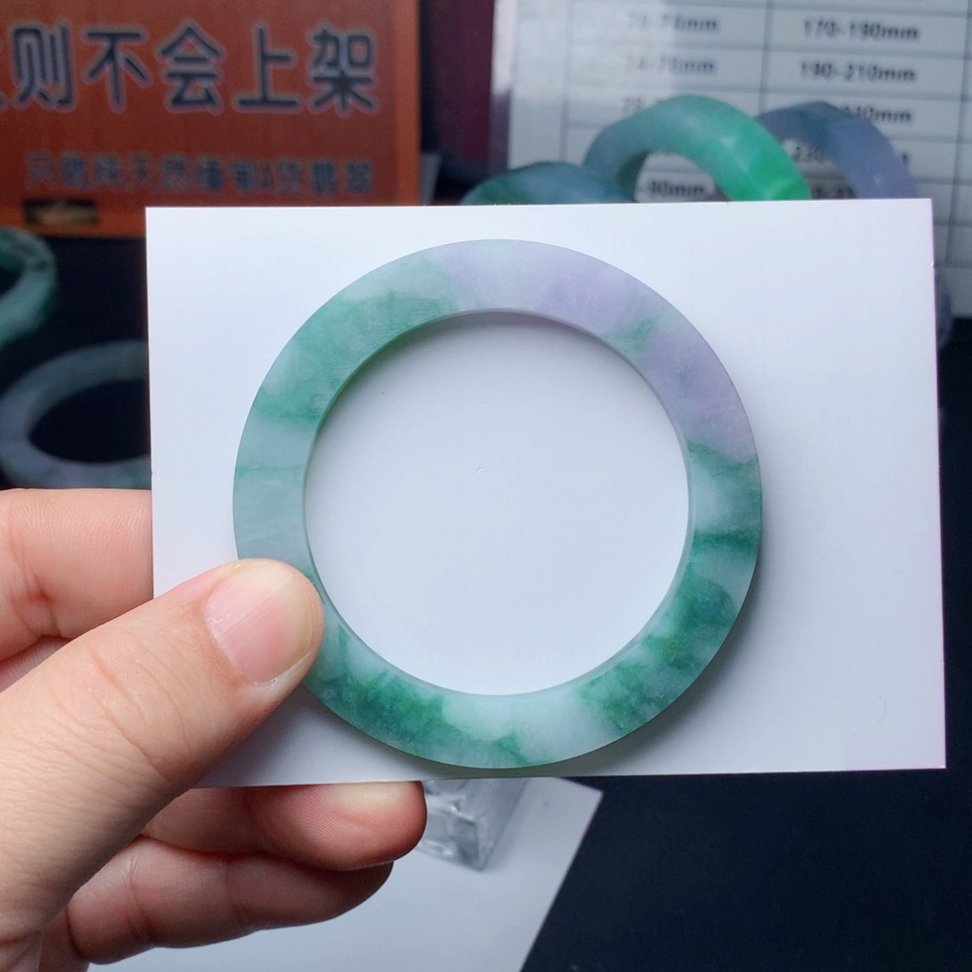 定制翡翠手镯未镶嵌53-57叮当