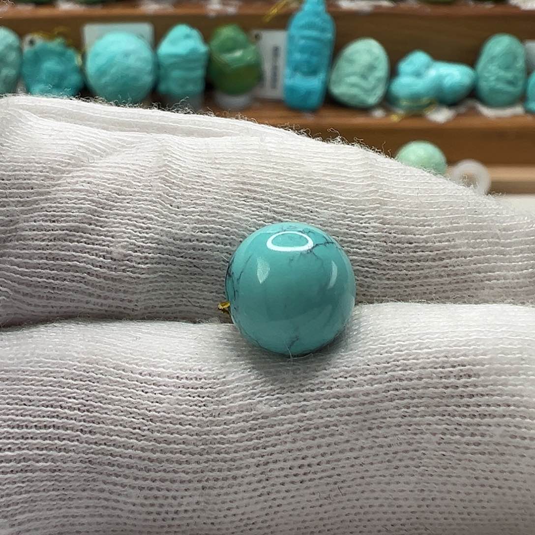 绿松石圆珠 未镶嵌