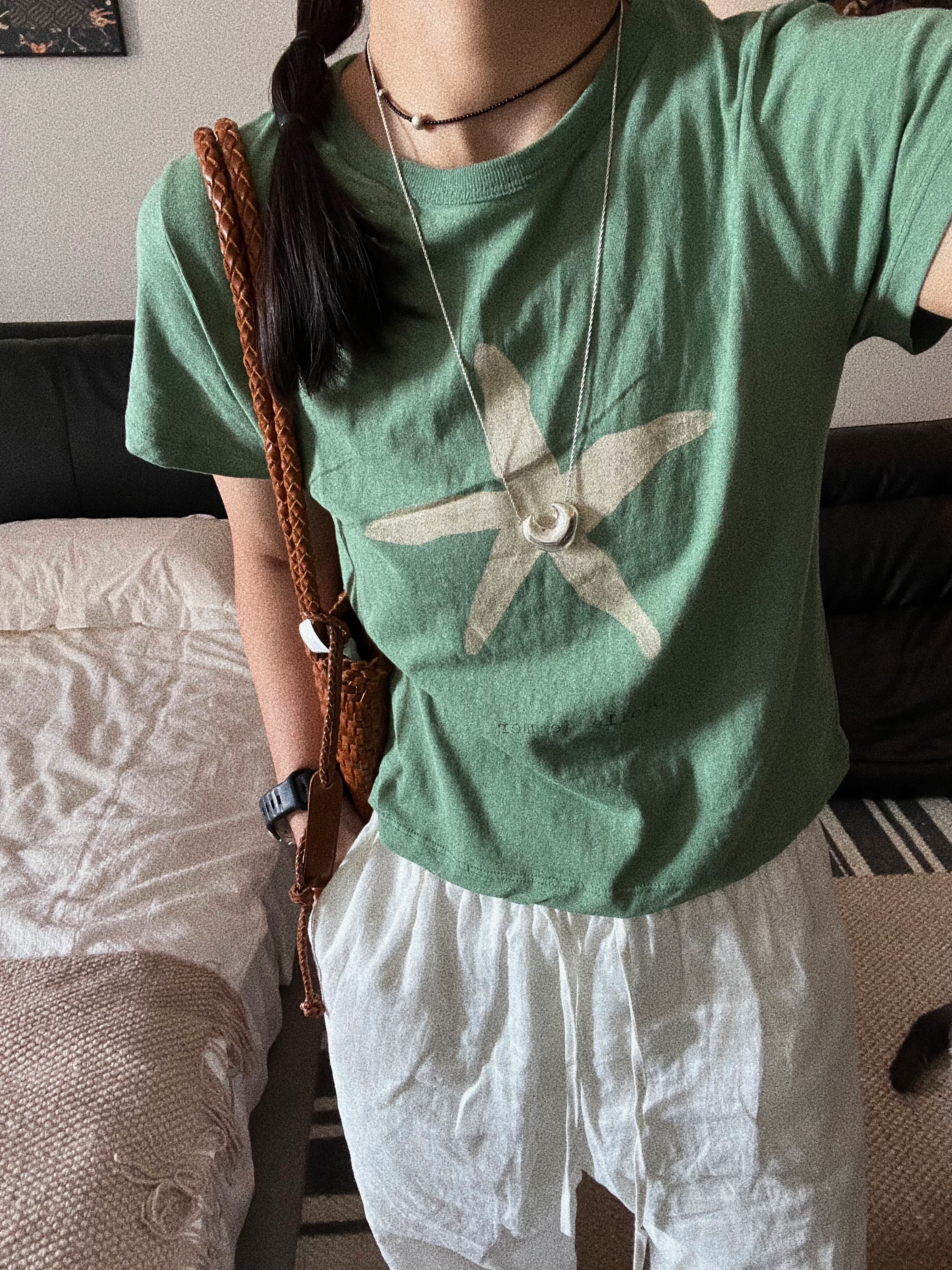 【Miss 程】东大门海星图案短版T恤