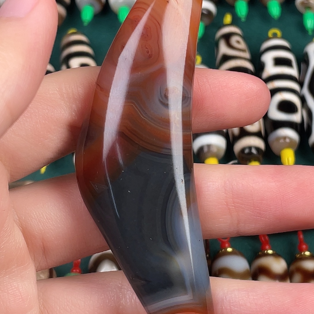玛瑙/玉髓裸珠80 10 25 牛角珠