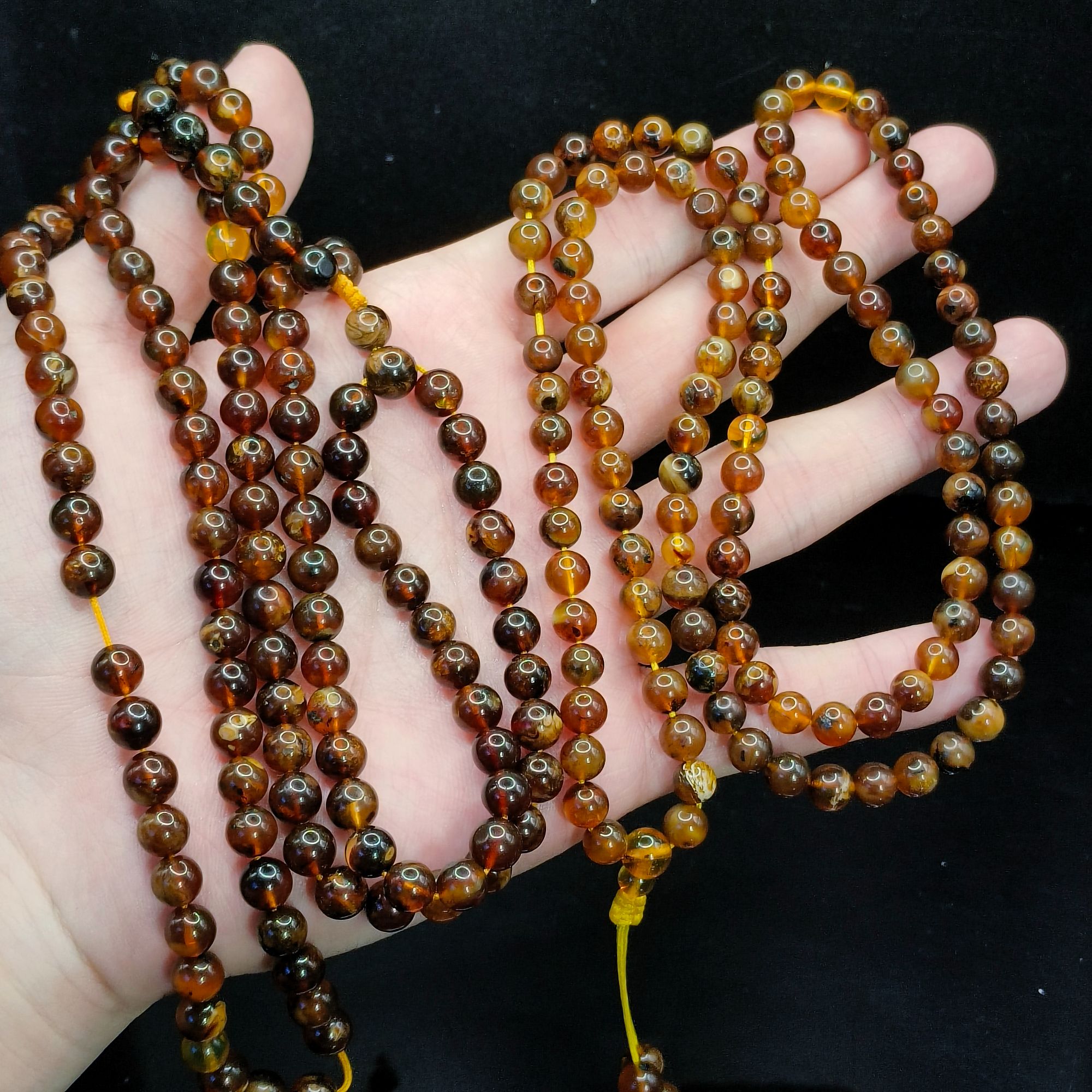 【李想精选】血红茶琥珀毛衣链GS【多样性发其一】约6mm