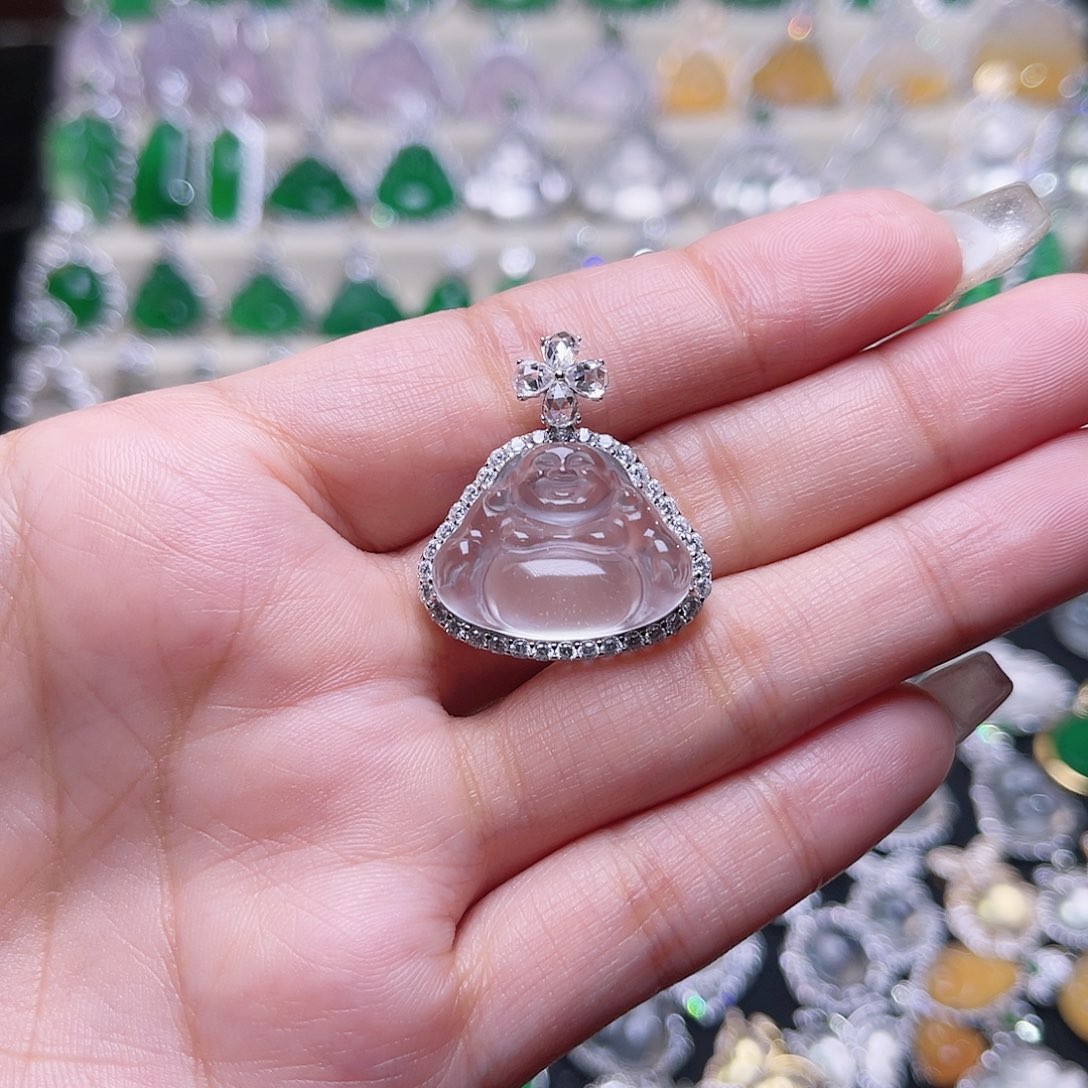 石英质玉颈饰银S925镶嵌