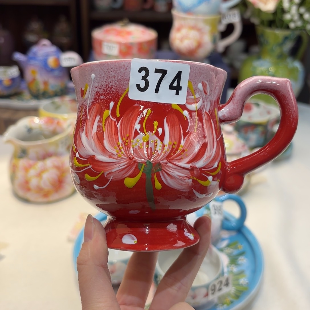 景德镇手绘高温釉下彩陶瓷茶具