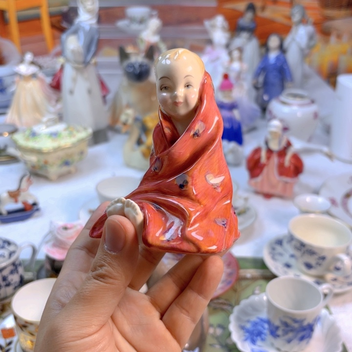 摆件欧洲中古瓷器好看冲鸭！