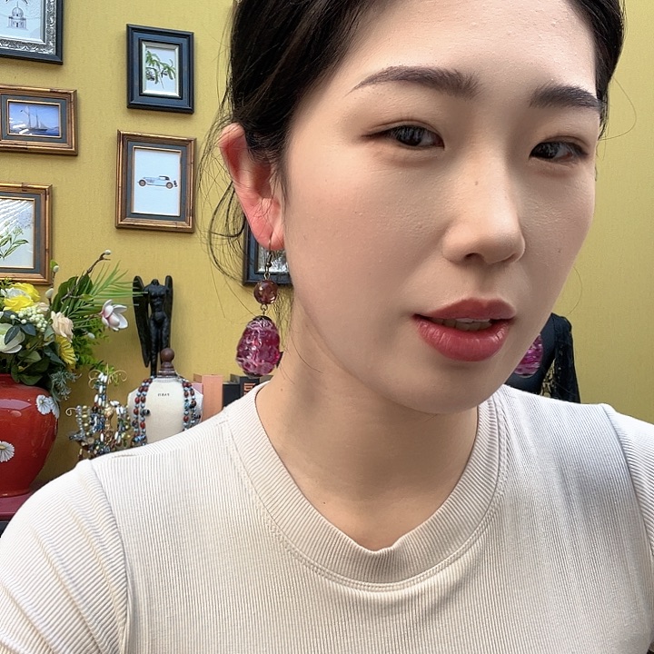 琉璃颈饰小*意编号85 耳钩