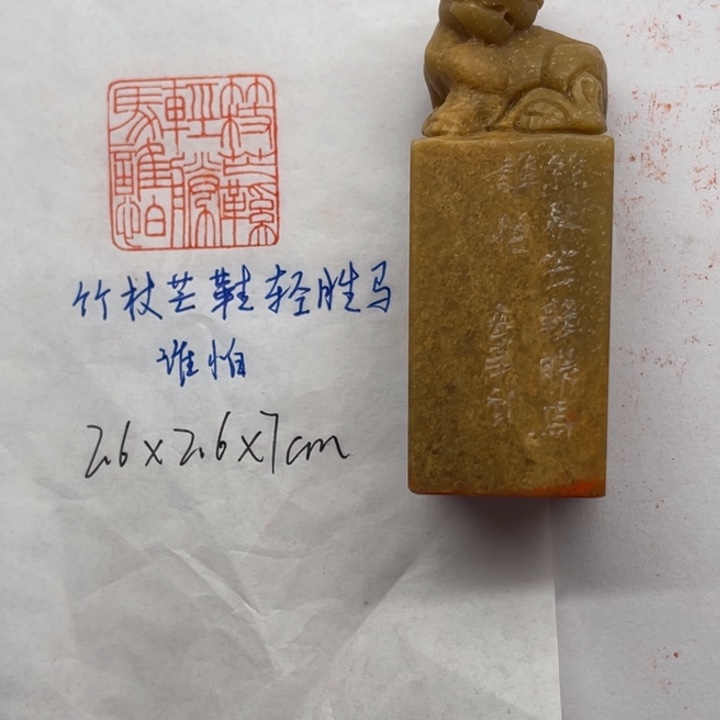 印石青田石竹杖芒鞋轻胜马。谁怕