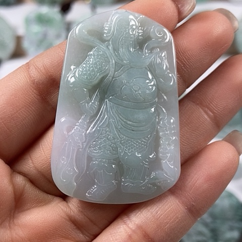 翡翠颈饰未镶嵌关二爷福利