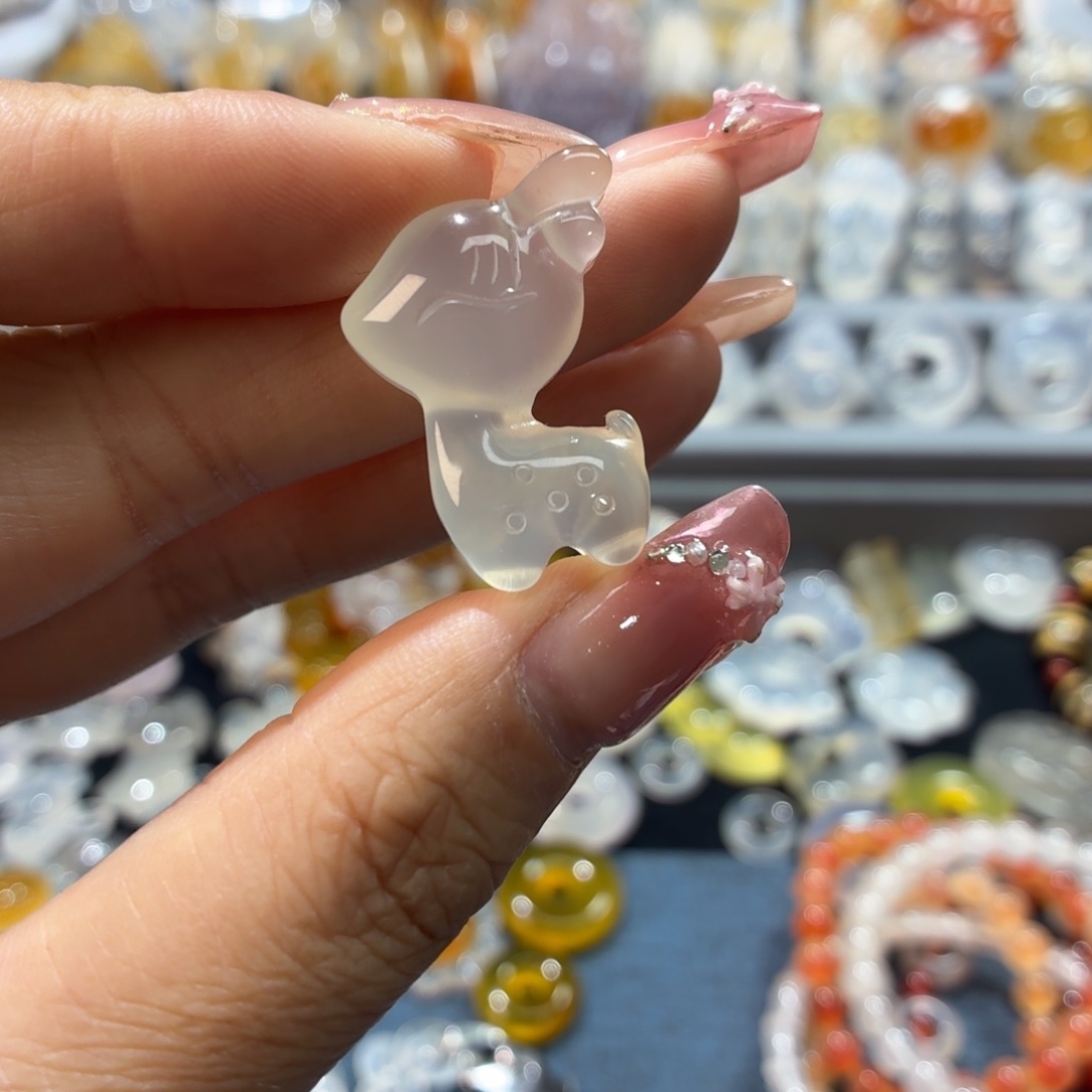 疏***桐玛瑙/玉髓未镶嵌吊坠(不含链)