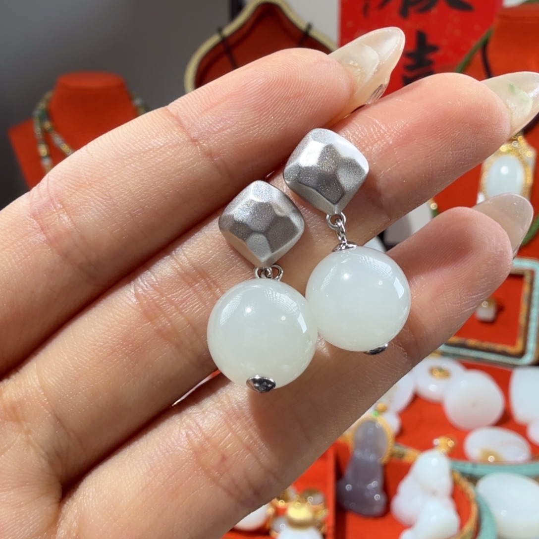 和田玉银S925镶嵌颈饰