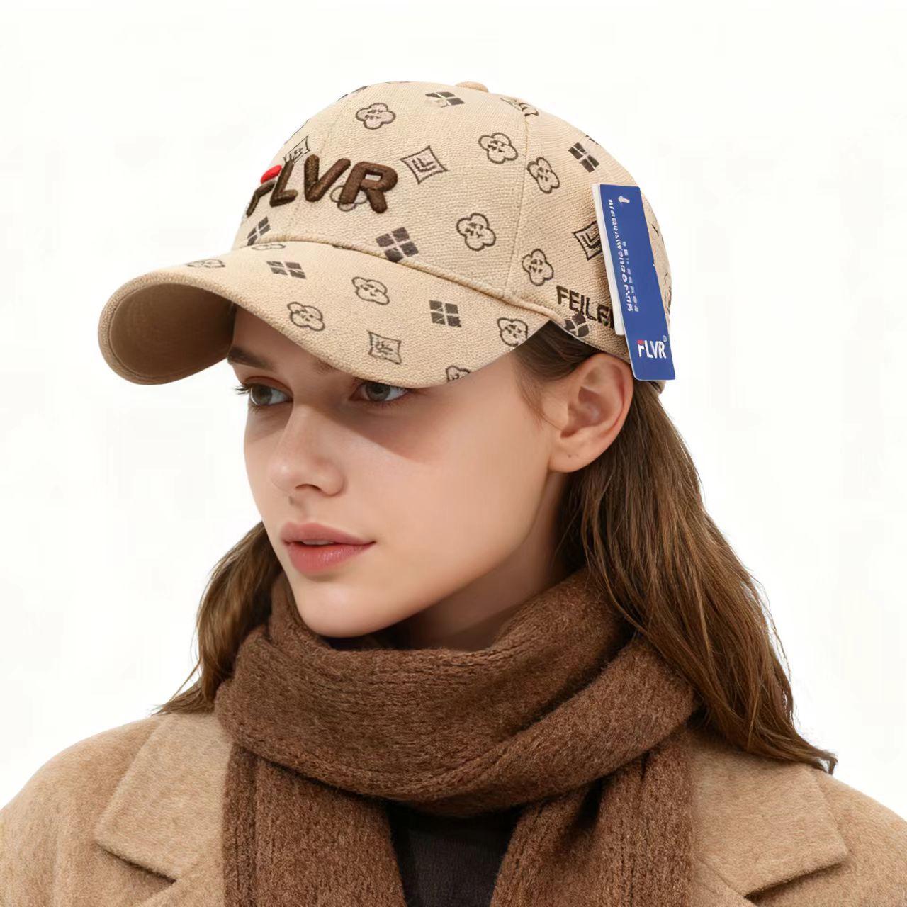 【FLVR正品】新款立体字母图案刺绣棒球帽男女户外遮阳帽鸭舌帽