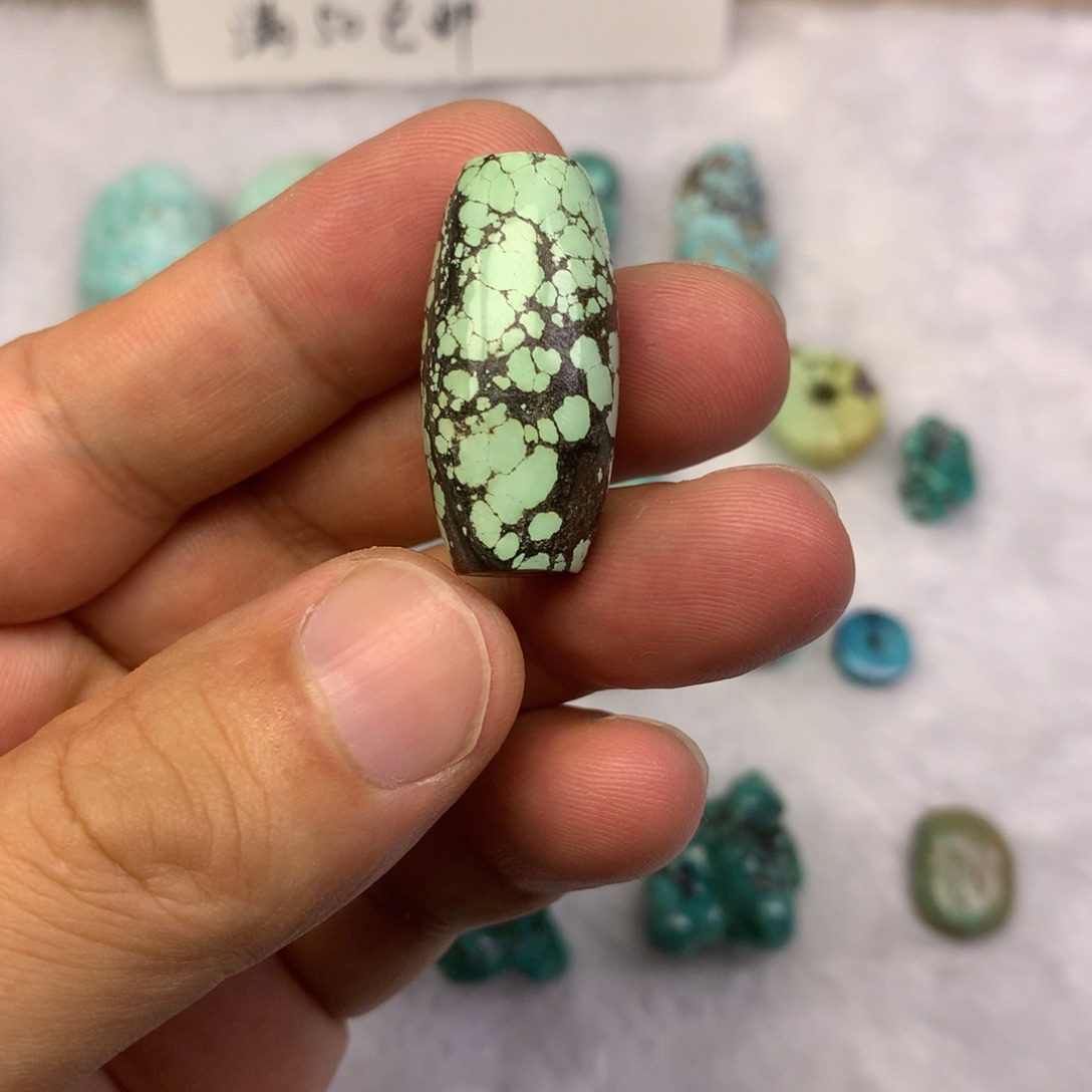 未镶嵌菜籽黄网花桶珠14mm