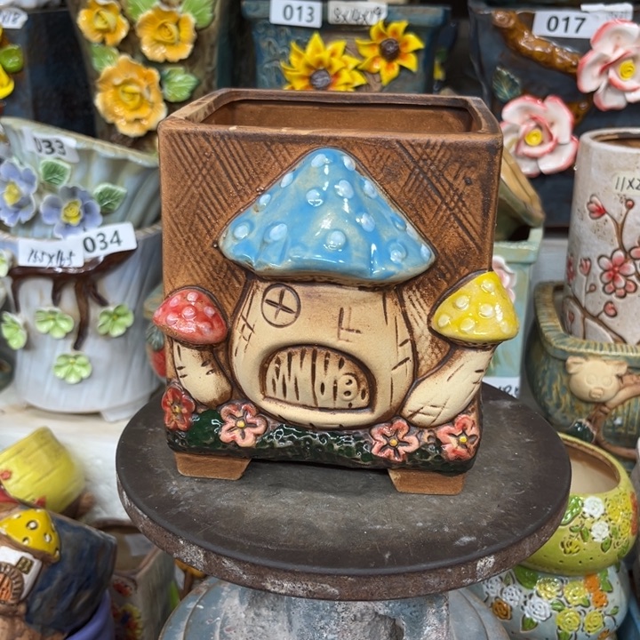 紫砂花盆粗陶材质多肉花盆