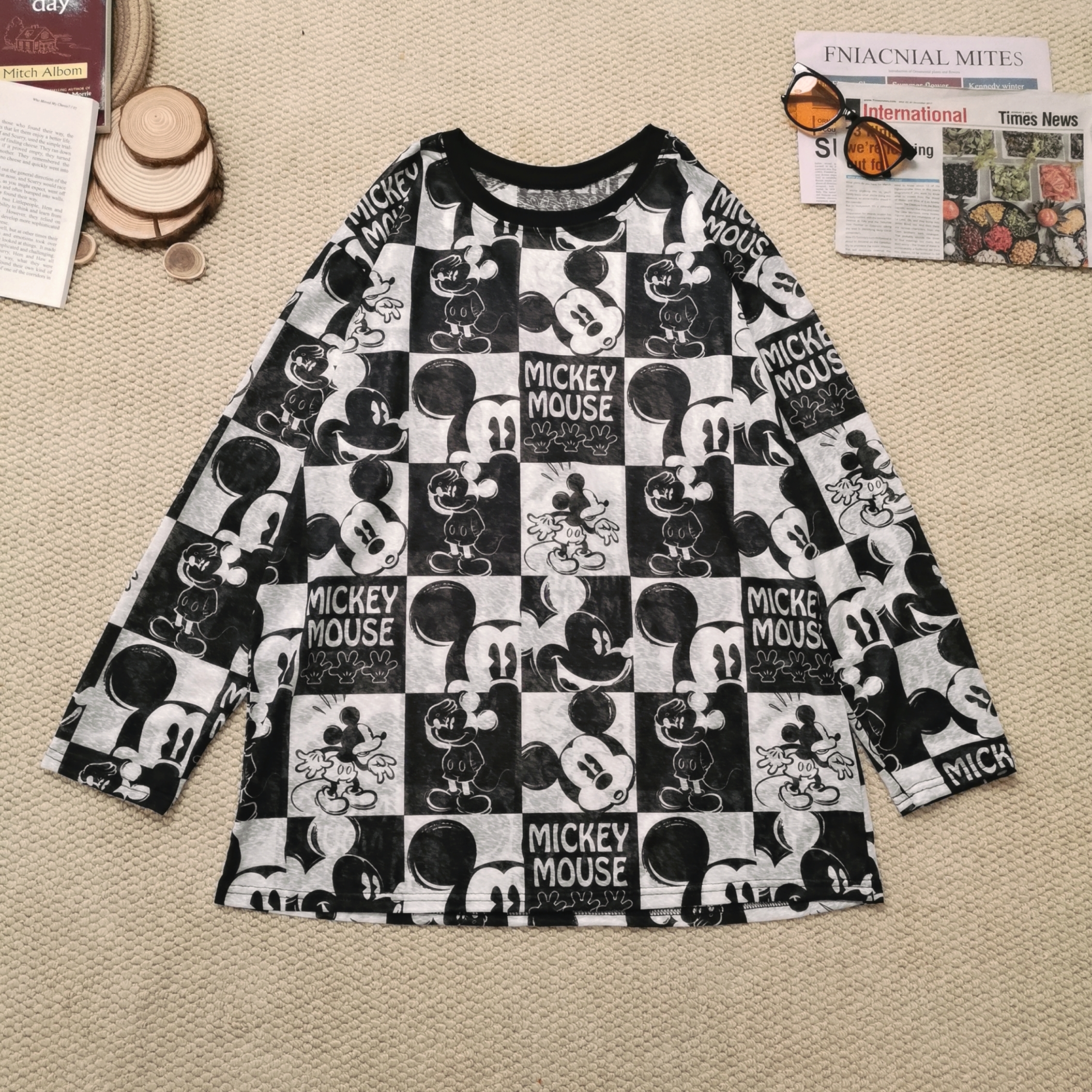 2025夏季新款休闲卡通印花防晒长袖T恤打底1469