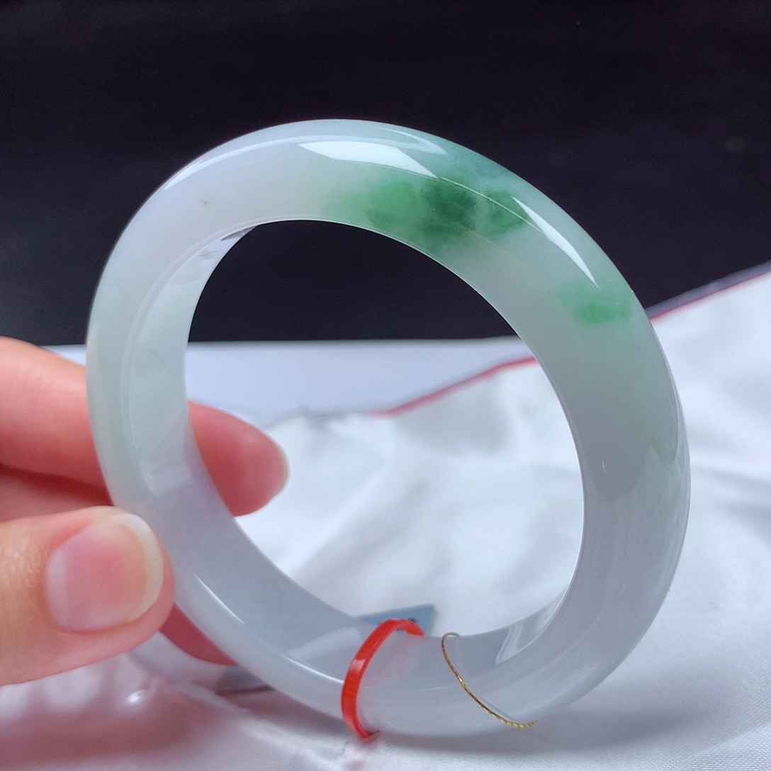 翡翠未镶嵌手镯54圈600269