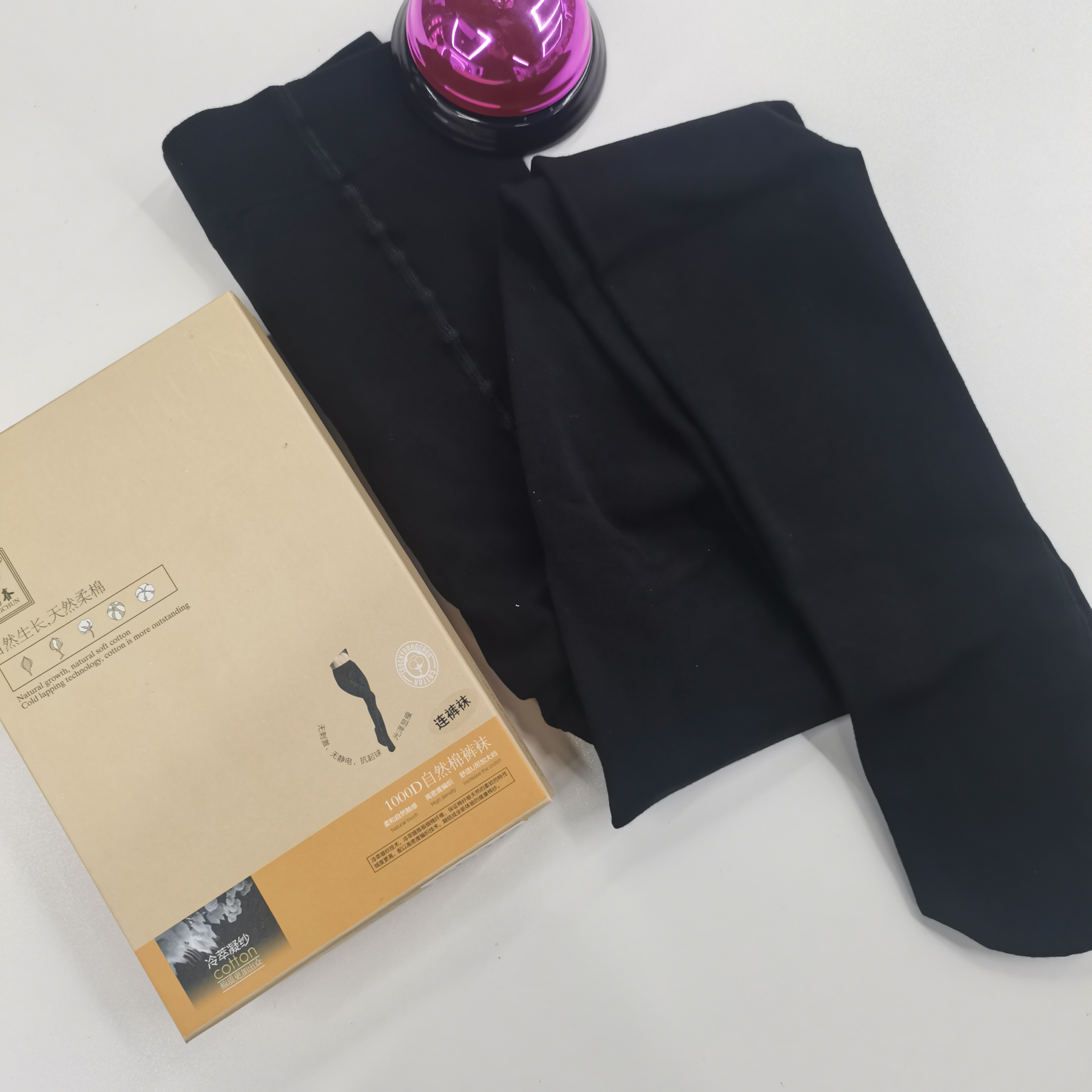 女士精梳棉不加绒连裤袜661