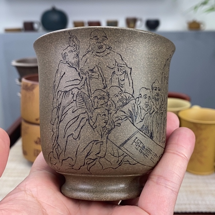 紫砂茶杯宜兴紫砂主人杯