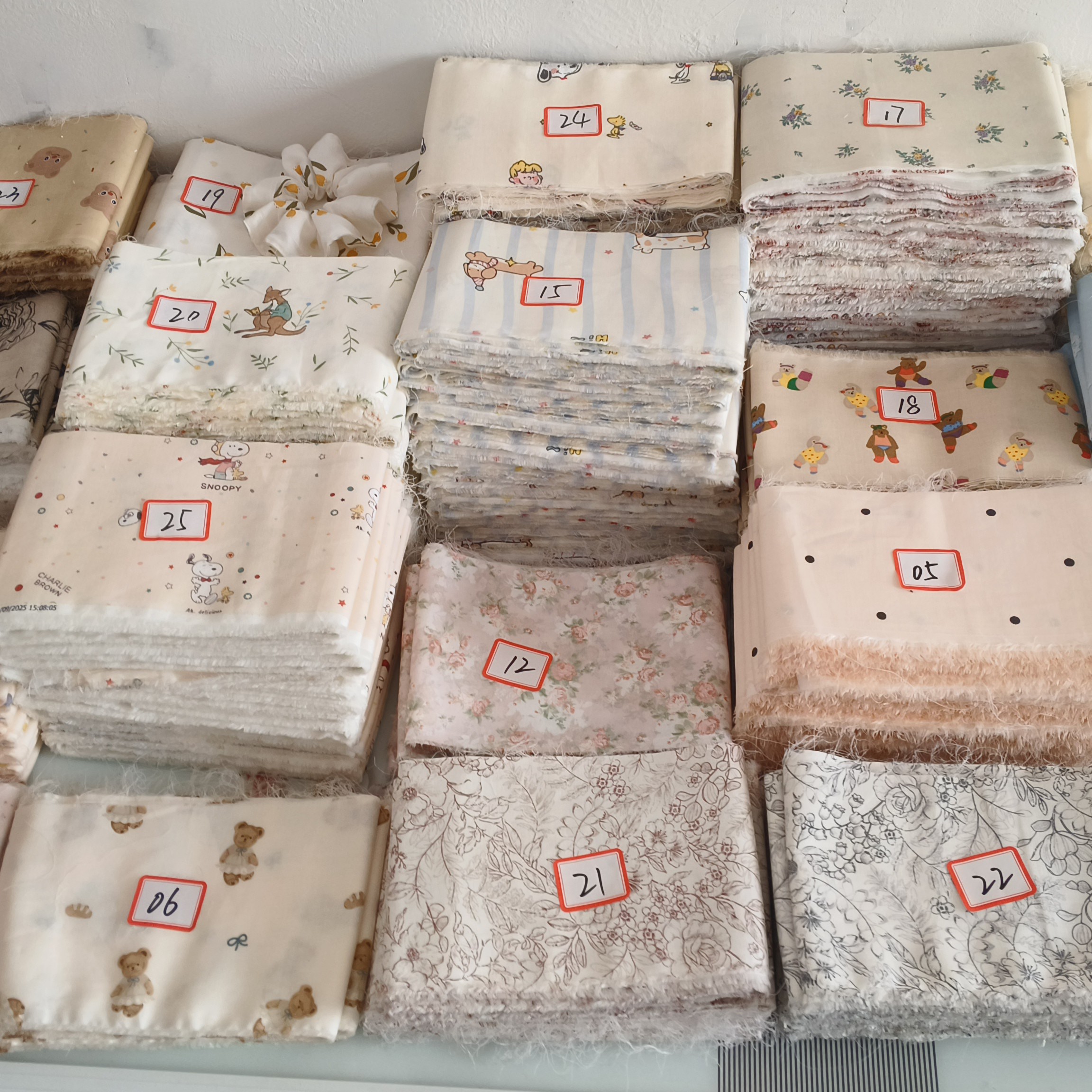 双层纱斜纹棉水洗棉刀口布柔软舒适手工diy纯棉布料布头