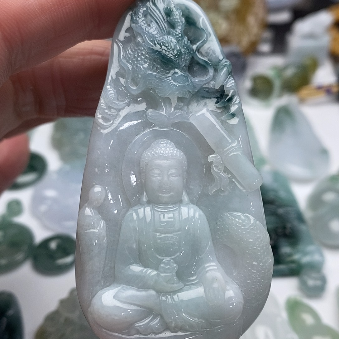 翡翠未镶嵌颈饰12345678