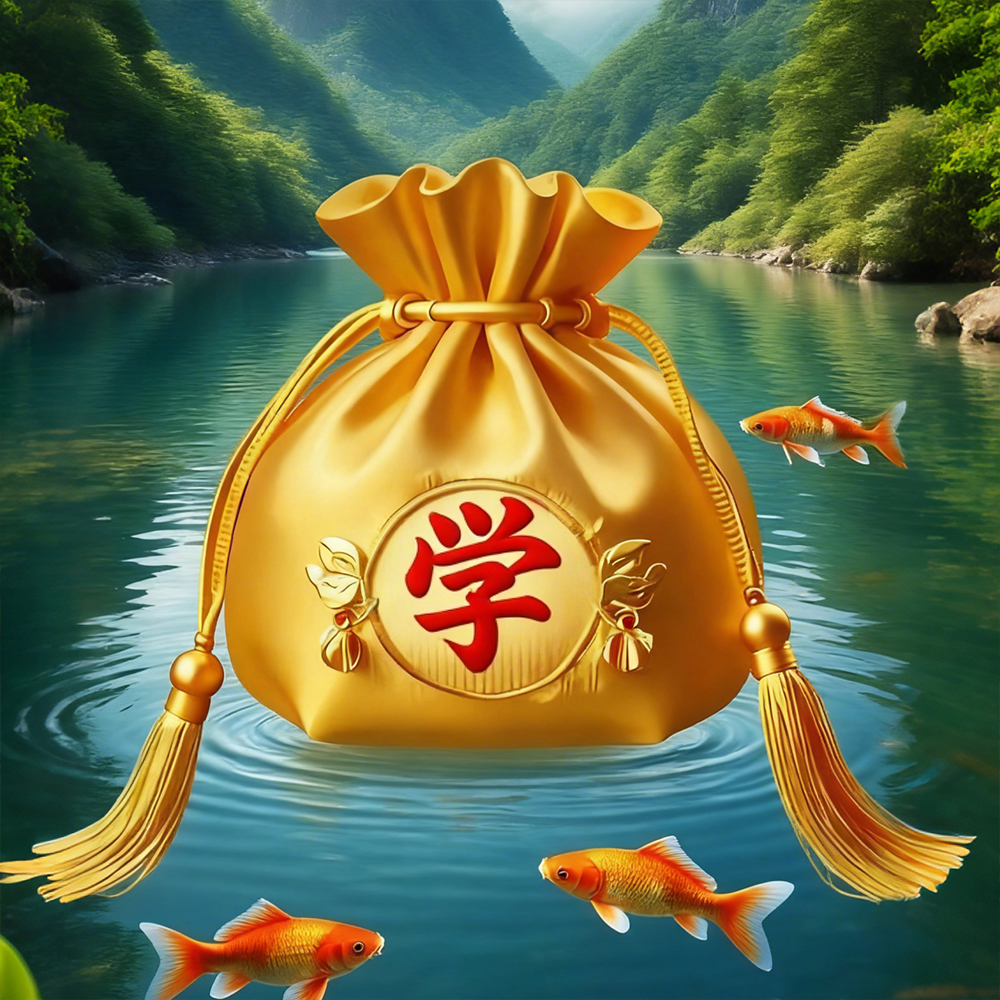 4号学生文昌【瑞辰】手绘 荷包挂件
