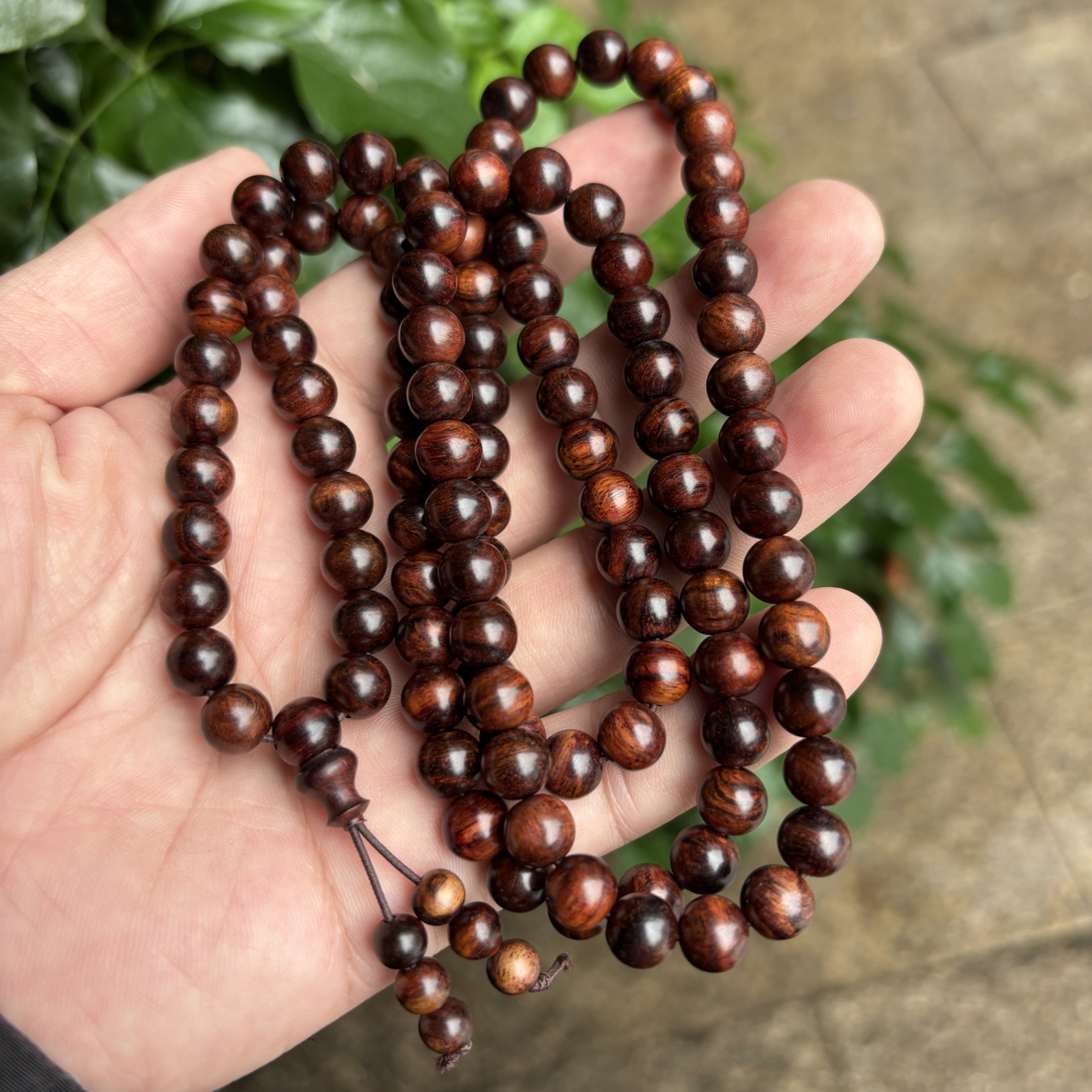 黄花梨海南黄花梨0.8×108紫油梨文玩手串（同料多样性发一）