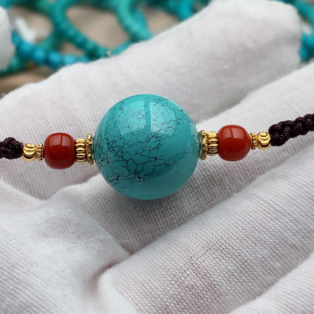 绿松石未镶嵌珠宝奇石17.8mm