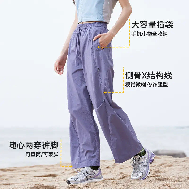 CAMEL/骆驼【女款工装裤】凉感速干阔腿裤宽松舒适显腿长M25BD05021