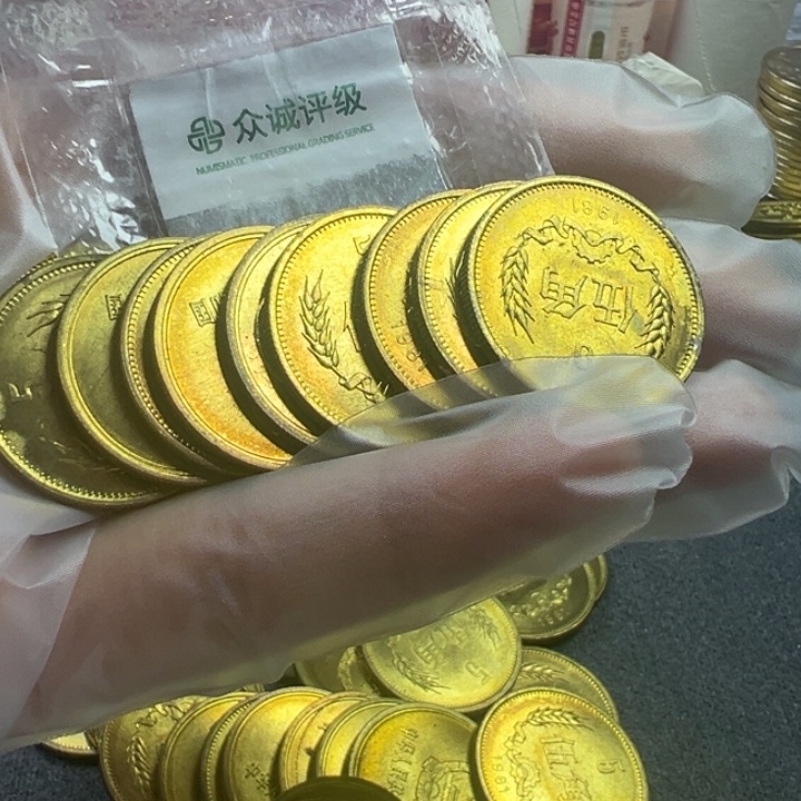 1981年长城币五角瑕疵10枚