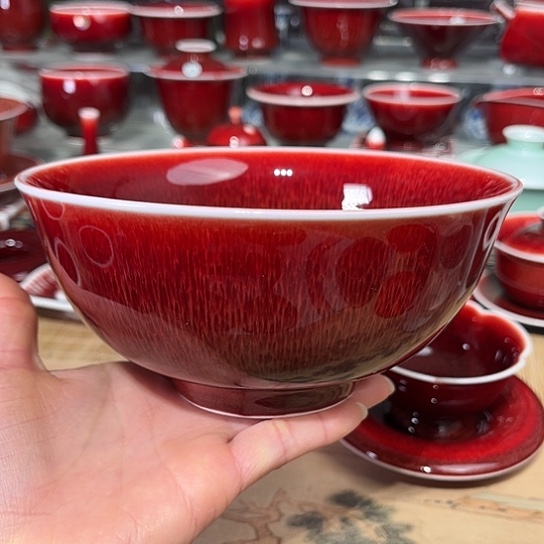 景德镇陶瓷红马坊面碗