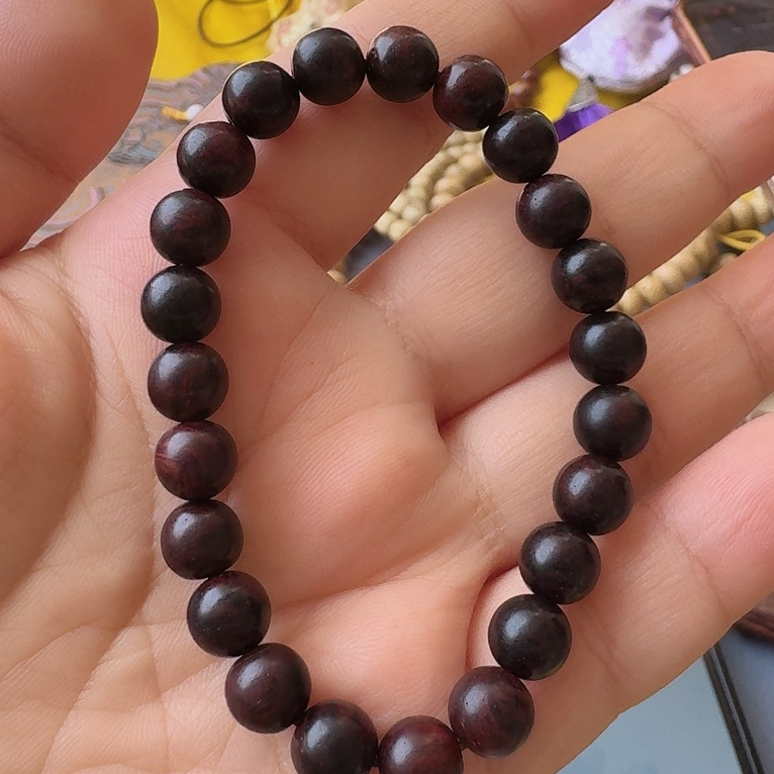 黄花梨/降香黄檀手串/手链仿**舞海南红降8单圈孤品