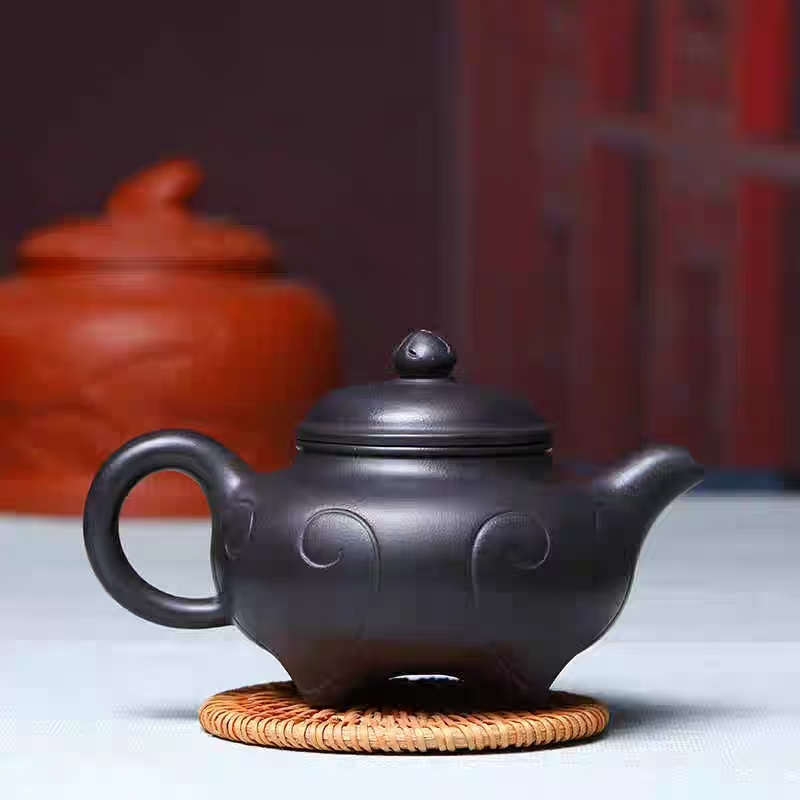【旺】原矿石黄全手工如意掇泡茶壶纯手工大容量仿古壶如意壶