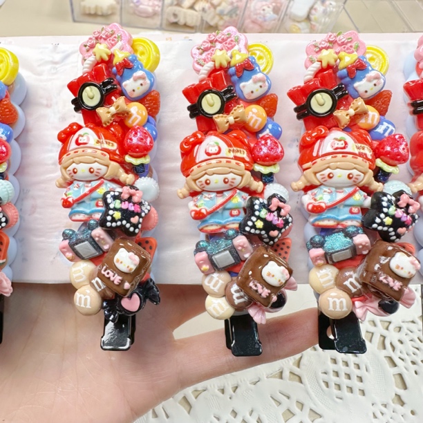 （洋葱）儿童可爱卡通甜美女孩发绳发饰夹子手工发夹通用少女学生