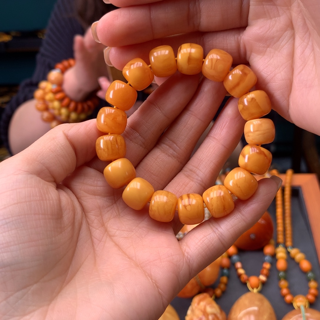 蜜蜡未镶嵌手串天然