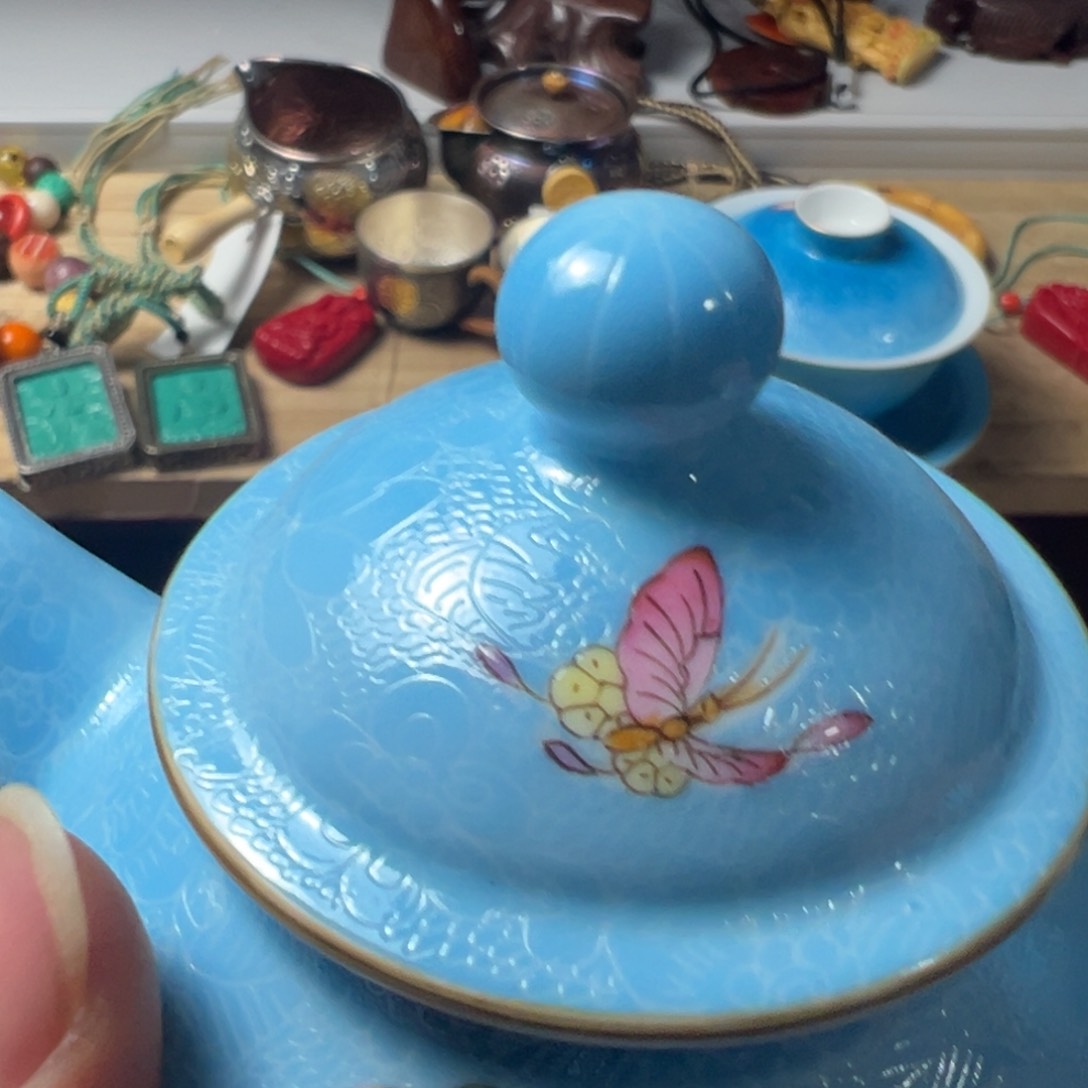 紫砂茶杯一**人放漏场，全都漏