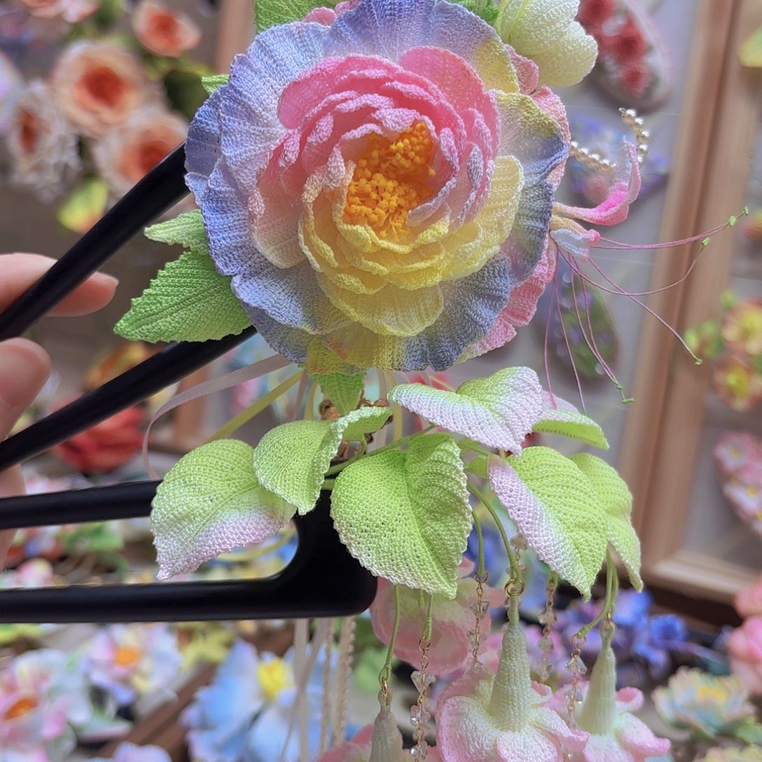 编织品纯手工80微勾发簪