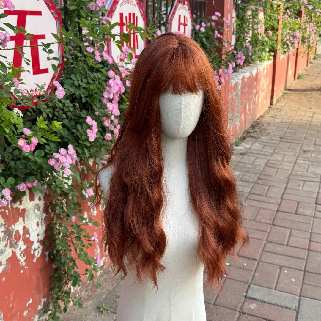 羊毛卷假发女长发氛围感水波纹长卷发慵懒中分假发女款全头套