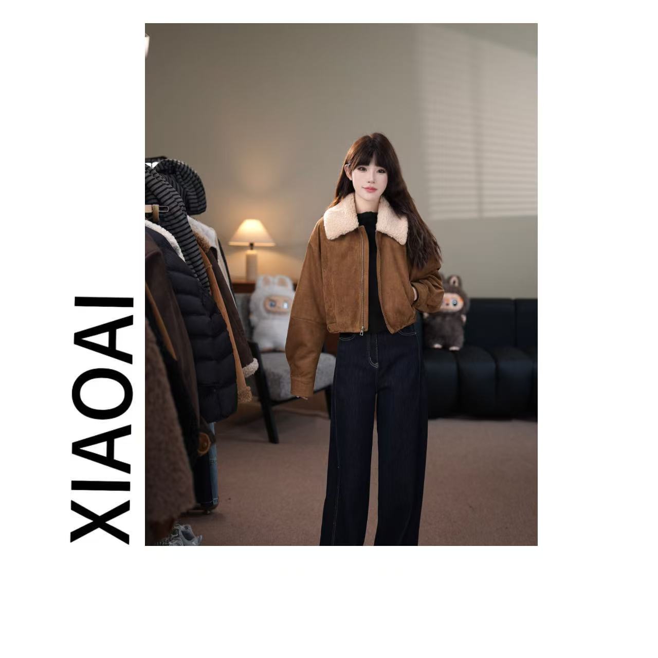 XIAOAI  【真羊毛90白鸭绒】2025冬季新款高级毛领羽绒服  A300621