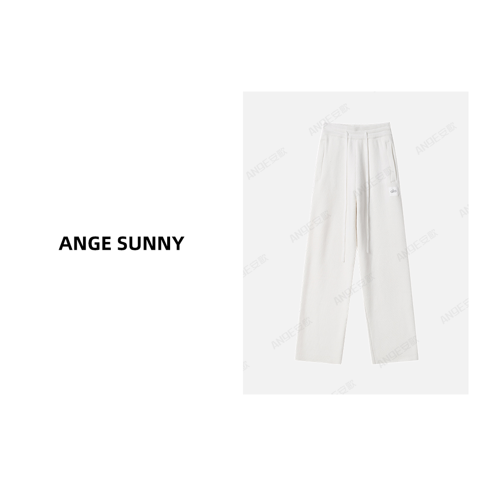 ANGE SUNNY【老钱风徽标卫裤】时尚新款 休闲百搭针织运动裤