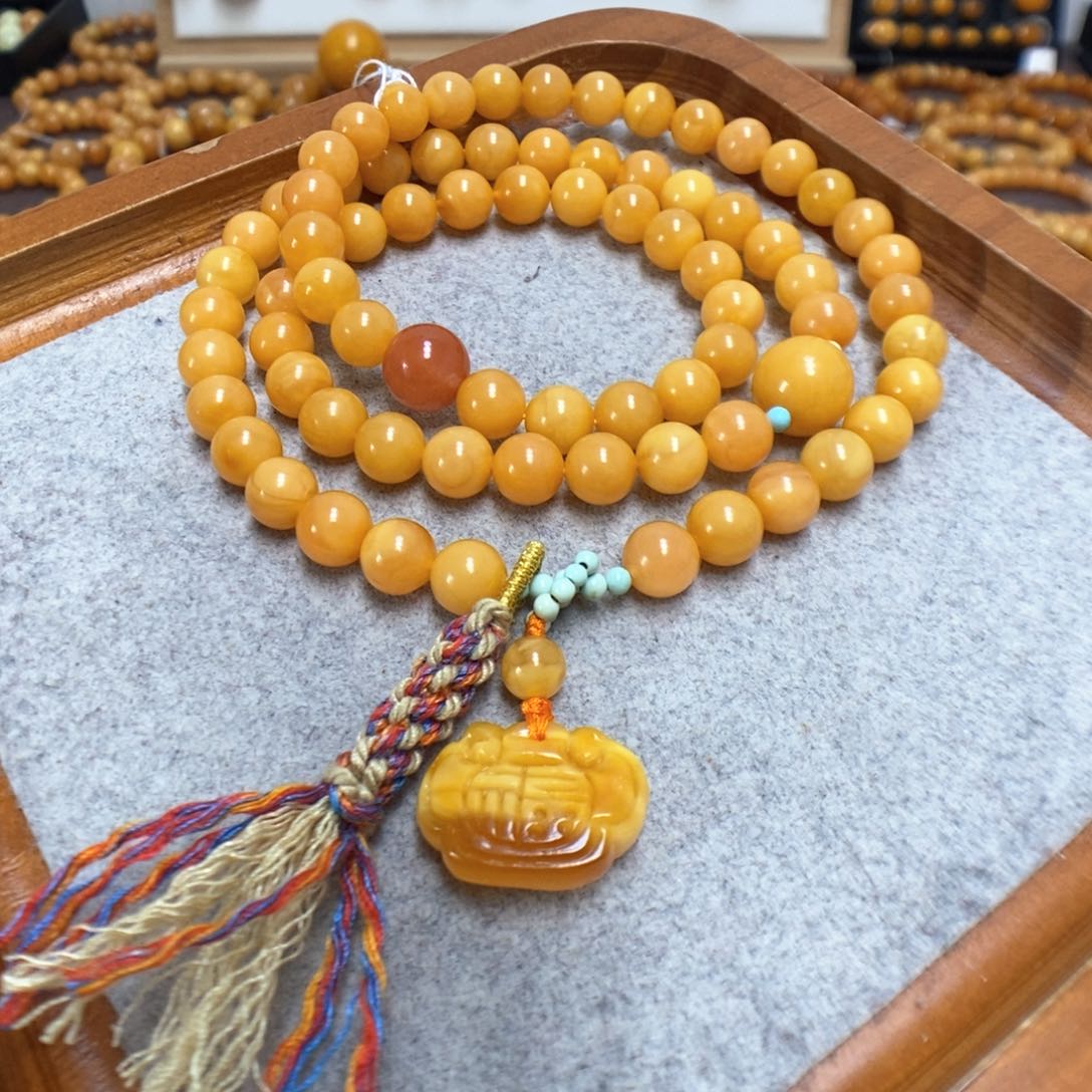 蜜蜡手串未镶嵌蜜蜡