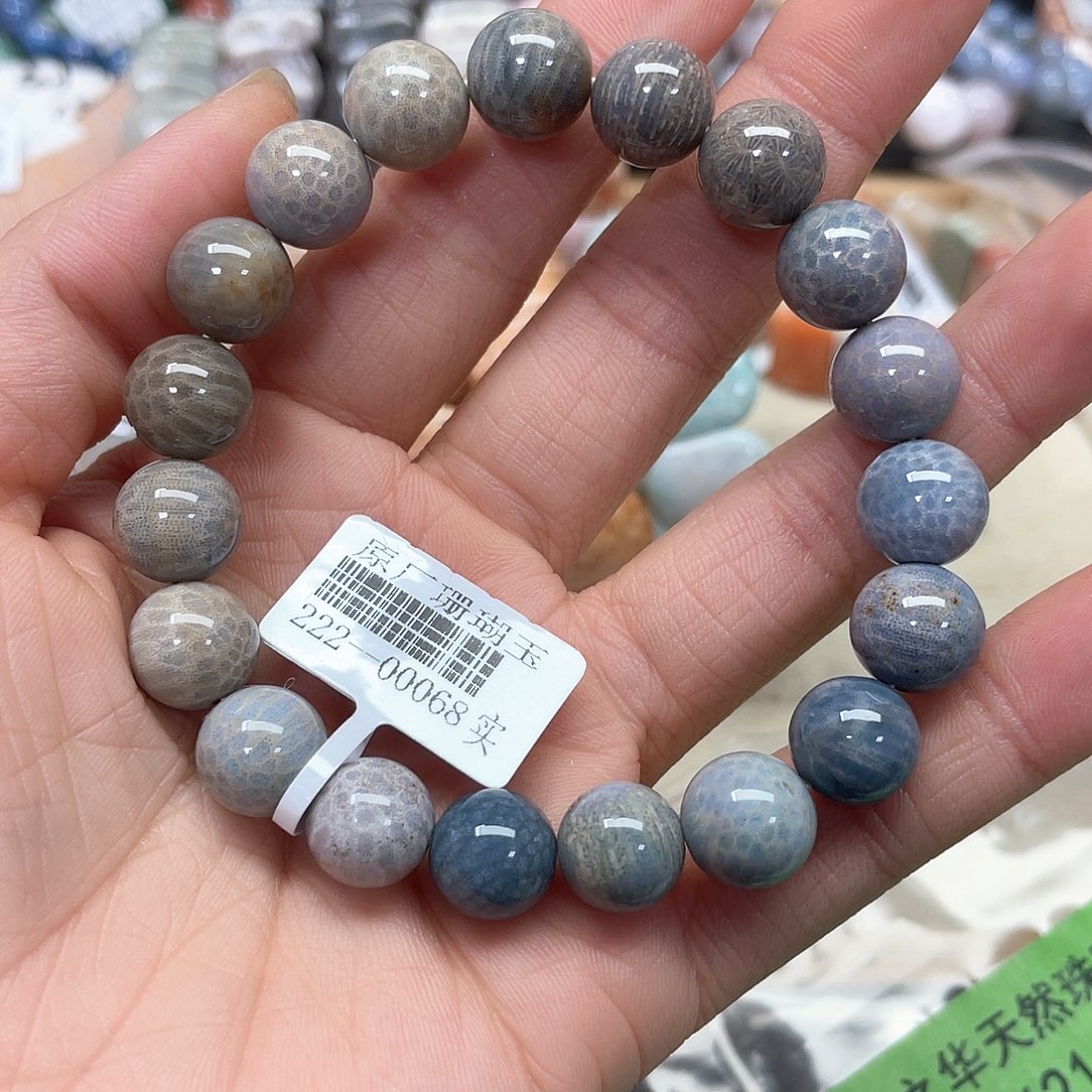 硅化珊瑚（珊瑚玉）手链未镶嵌小*硕624